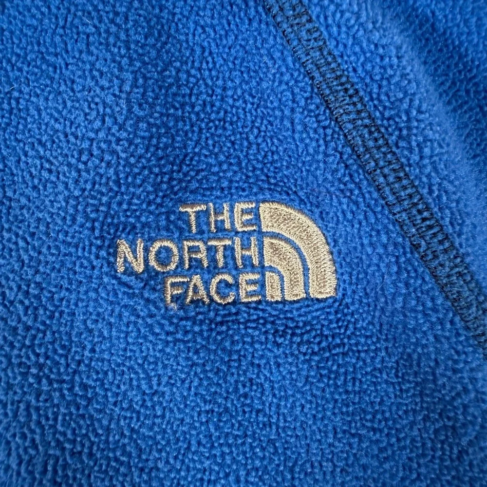 The North Face Mens Blue Quarter Zip Fleece Pullover Thumbholes Small HN #3749